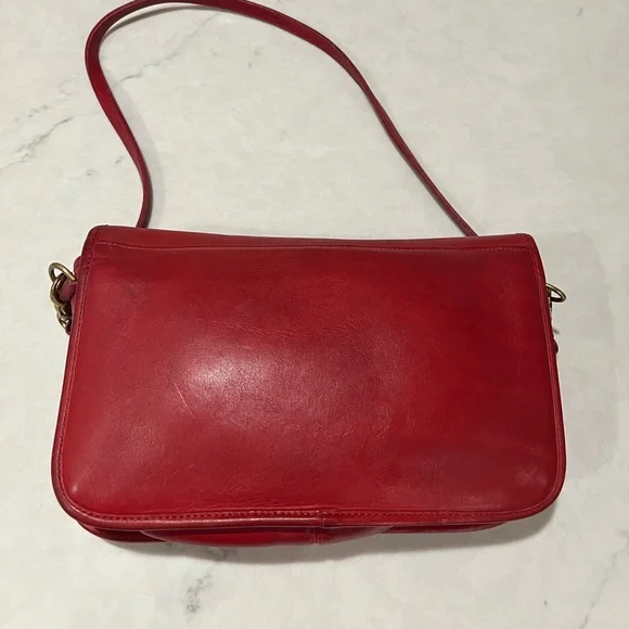 Vintage Coach Red Convertible Clutch #9365 - Picture 8 of 15